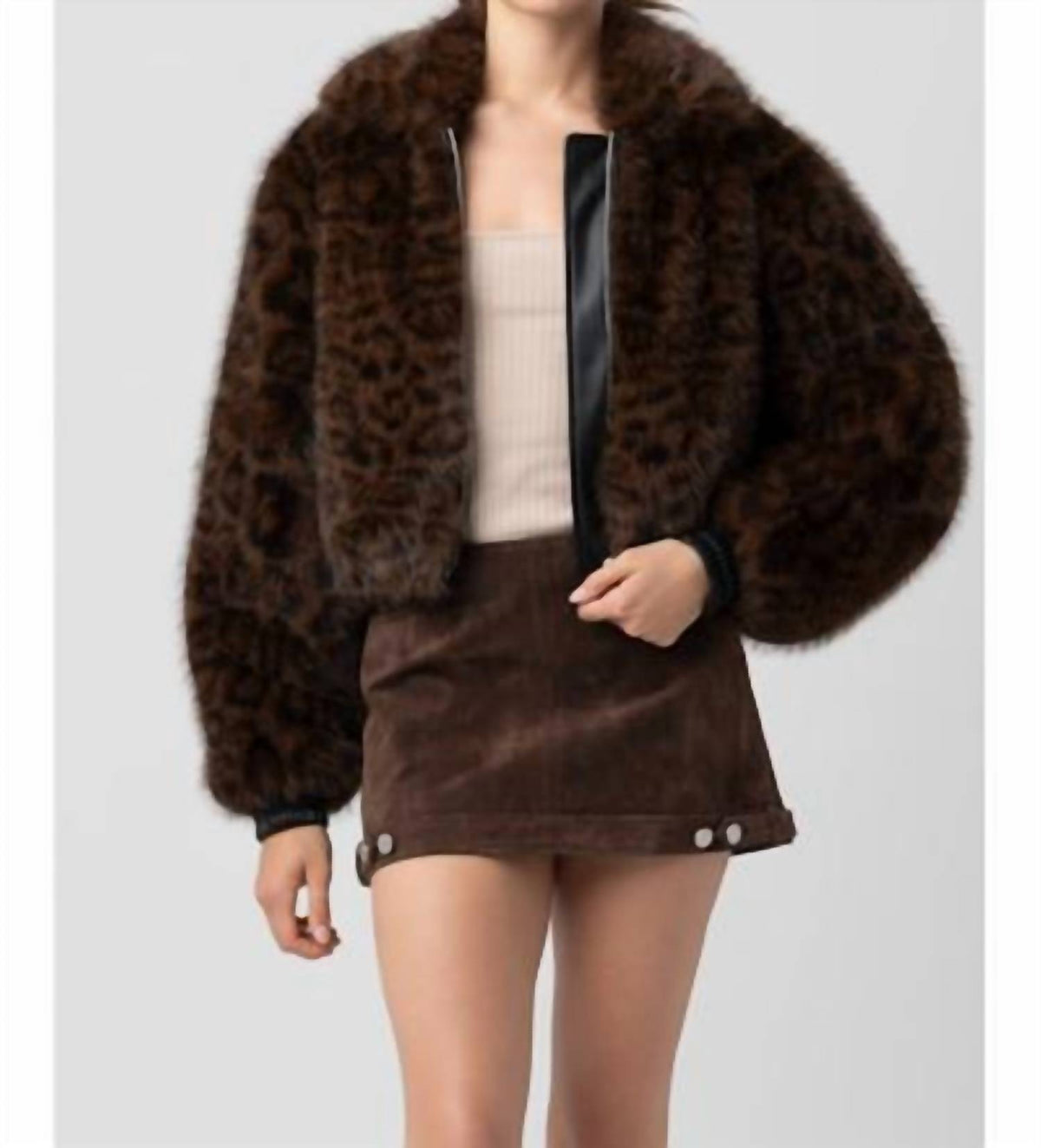 Blanknyc - Midnight Run Cheetah Bomber Jacket
