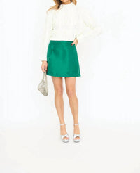 Blithe - Pearl & Crystal Cable Knit Sweater Top