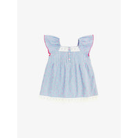 Blu & Blue - Girl's Flutter Sleeveless Dress