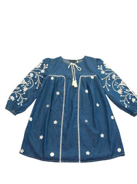 Blu & Blue - Girl's Adila Embroidered Dress - blue - casual - clothing