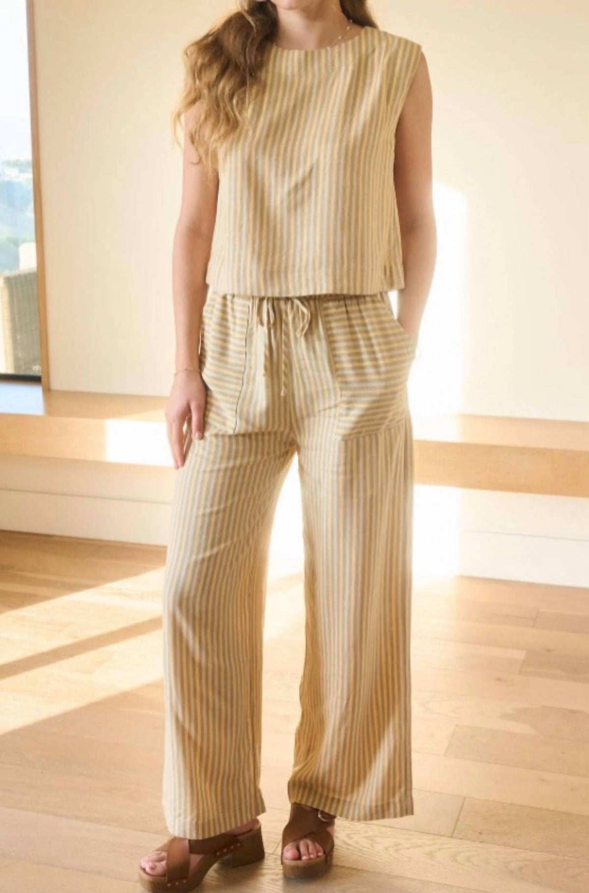Blu Pepper - Citrus Linen Top