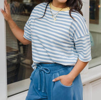 Blu Pepper - Hayden Striped Ringer Tee