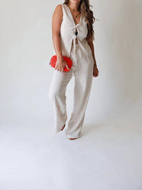 Blu Pepper - Pinstriped Linen Vest