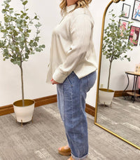 Blu Pepper - Striped Button Up Satin Blouse