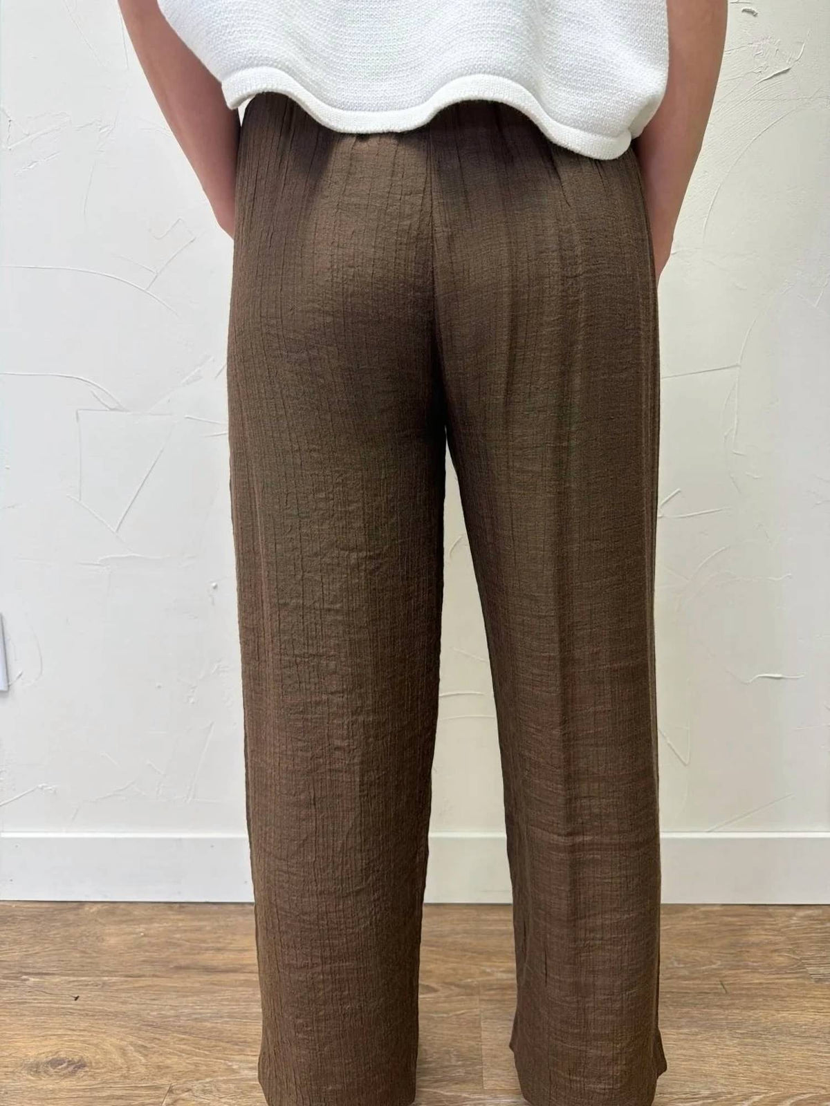 Blu Pepper - Textured High Elastic Waist Lounge Pants
