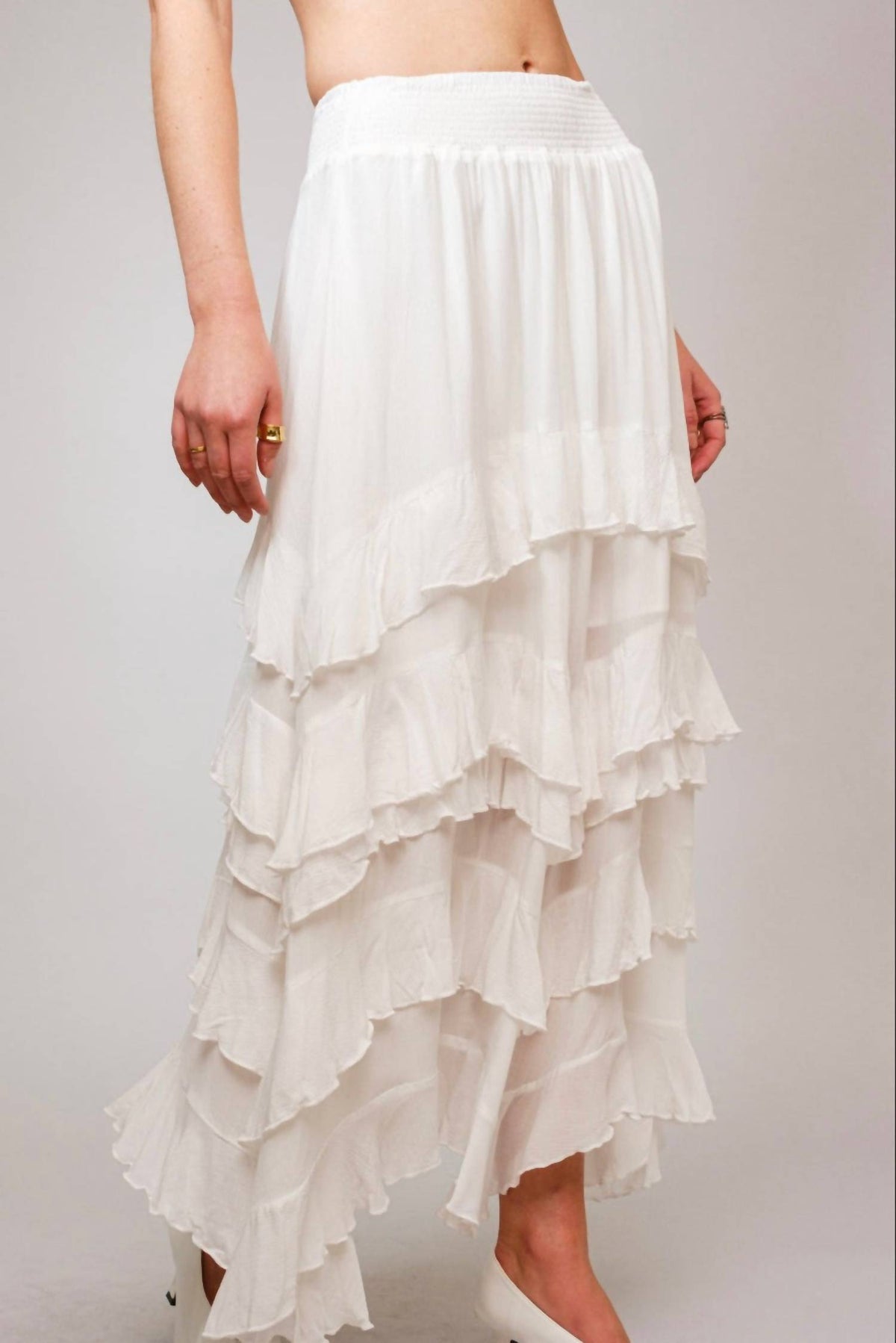 Blue B - Drift Away White Ruffle Skirt