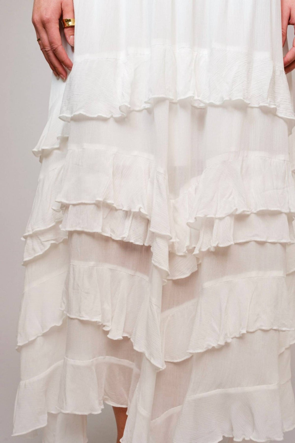 Blue B - Drift Away White Ruffle Skirt