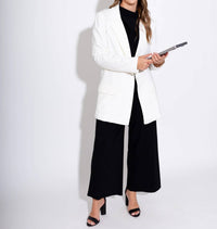 Blue B - Stretch Knit Open Pocket Front Boyfriend Blazer