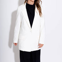 Blue B - Stretch Knit Open Pocket Front Boyfriend Blazer