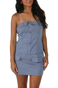 Blue Blush - Brandy Stripped Set