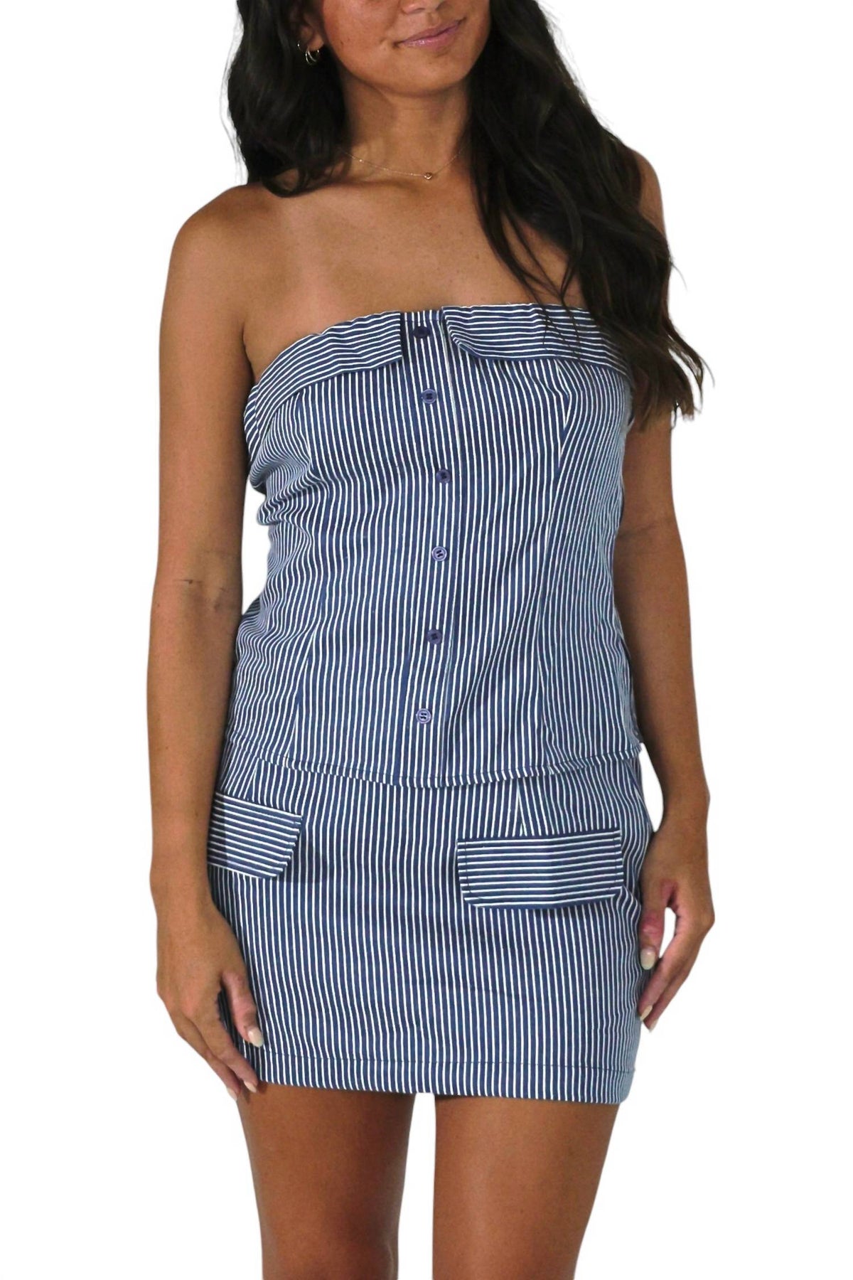 Blue Blush - Brandy Stripped Set