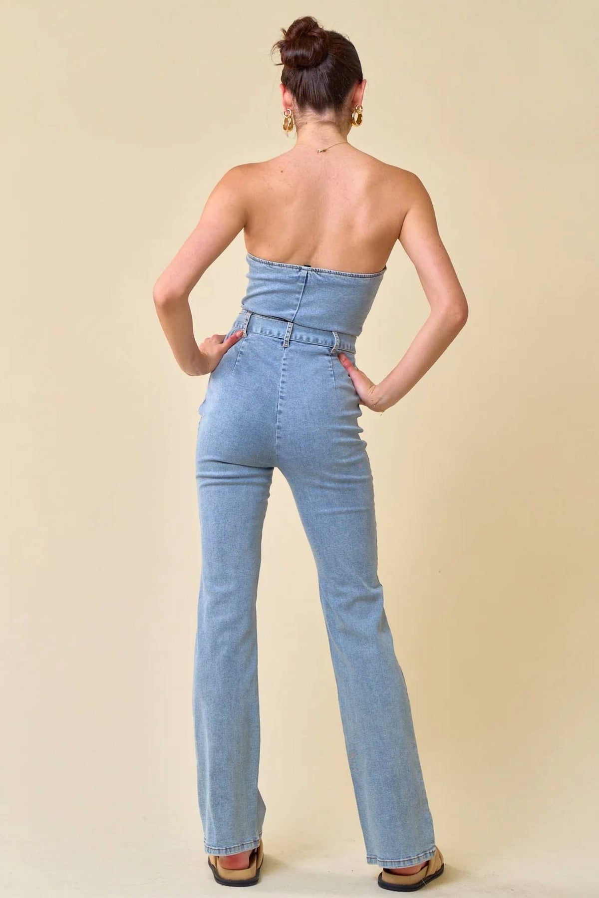 Blue Blush - Emmy Denim Jumpsuit