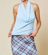 Blue Blush - Penelope Halter Top