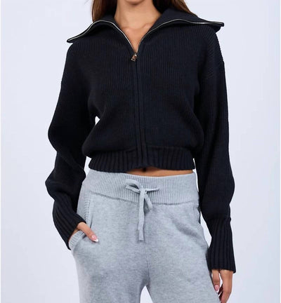 Blue Blush - Sienna Crop Knit Sweater