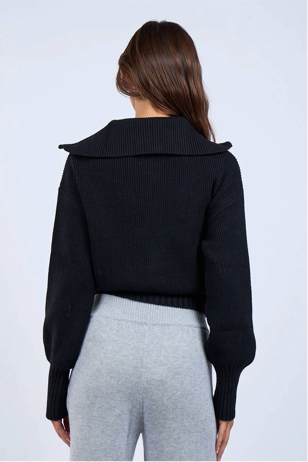 Blue Blush - Sienna Crop Knit Sweater