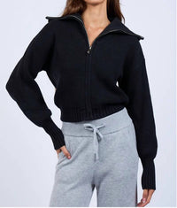 Blue Blush - Sienna Crop Knit Sweater
