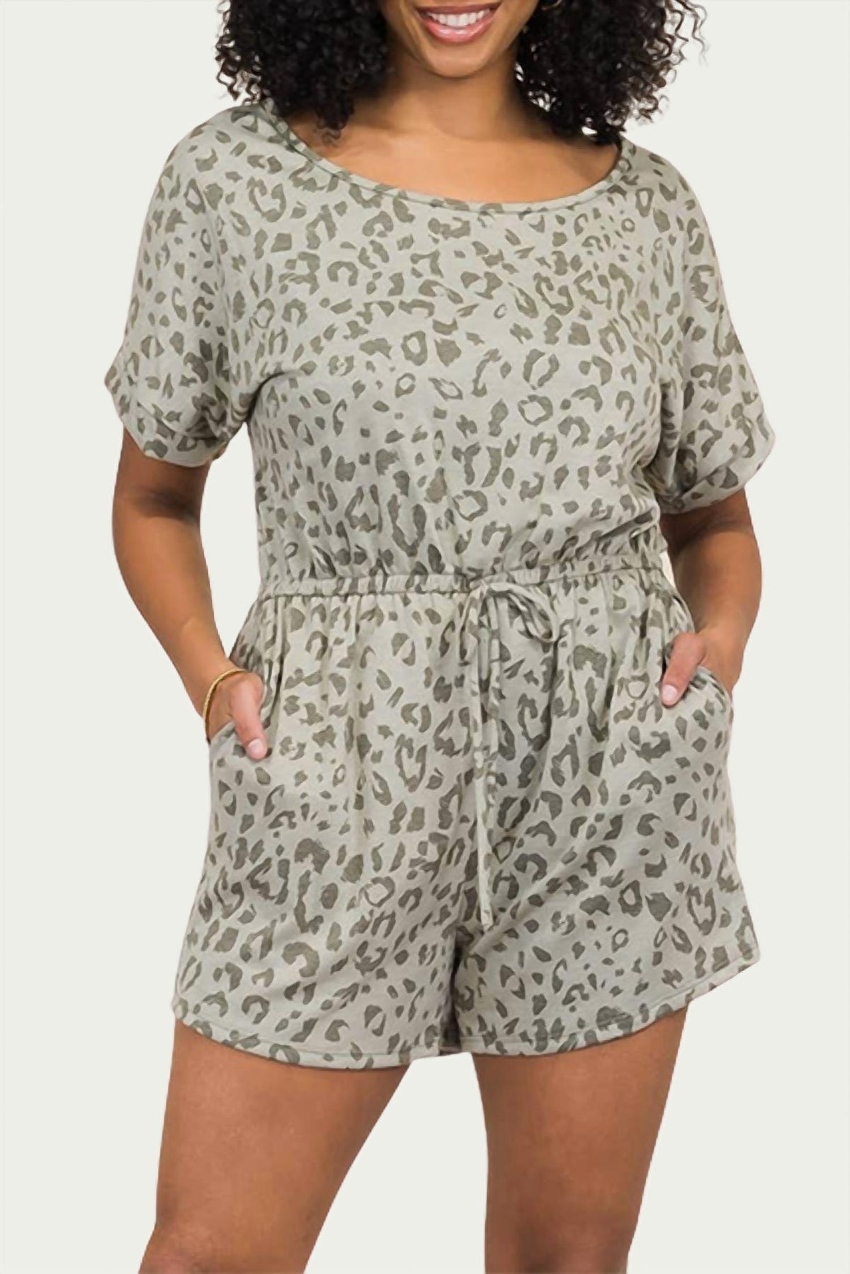 LEOPARD STRETCH MODAL-BLEND ROMPER