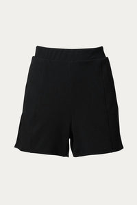 SEAMED SCUBA STRETCH-CREPE SHORTS