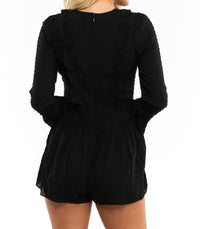 Blue Life - Bowie Long Sleeve Romper - black - clothing - jumpsuits