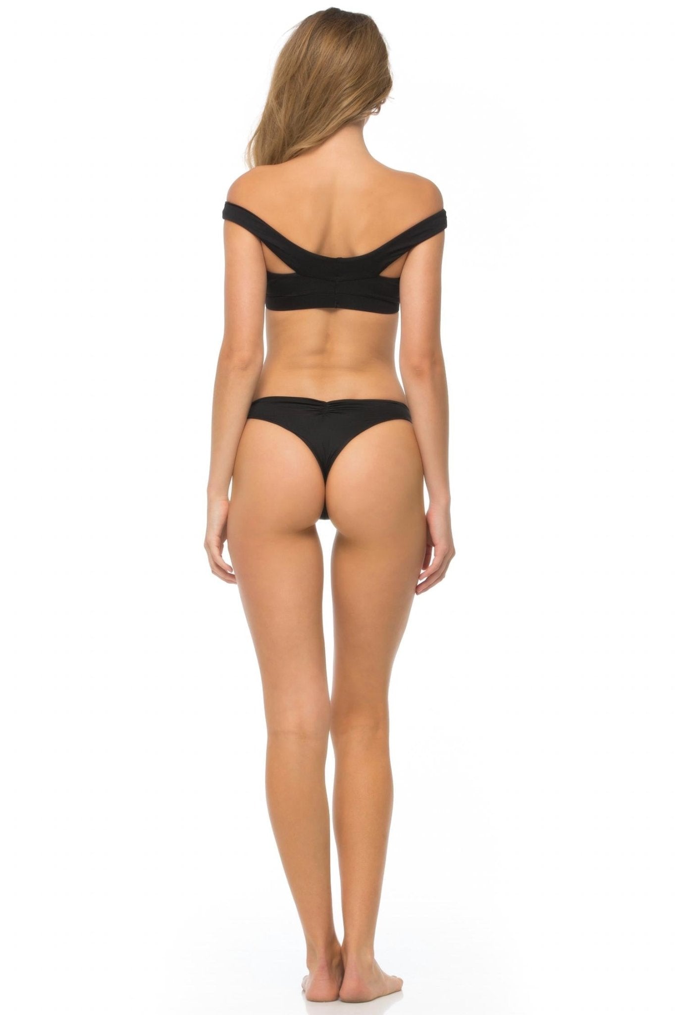 Blue Life - Cold Shoulder Crop Top - bikinis - black - clothing