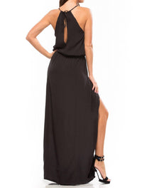 Blue Life - Double Slit Maxi Dress - black - clothing - dresses
