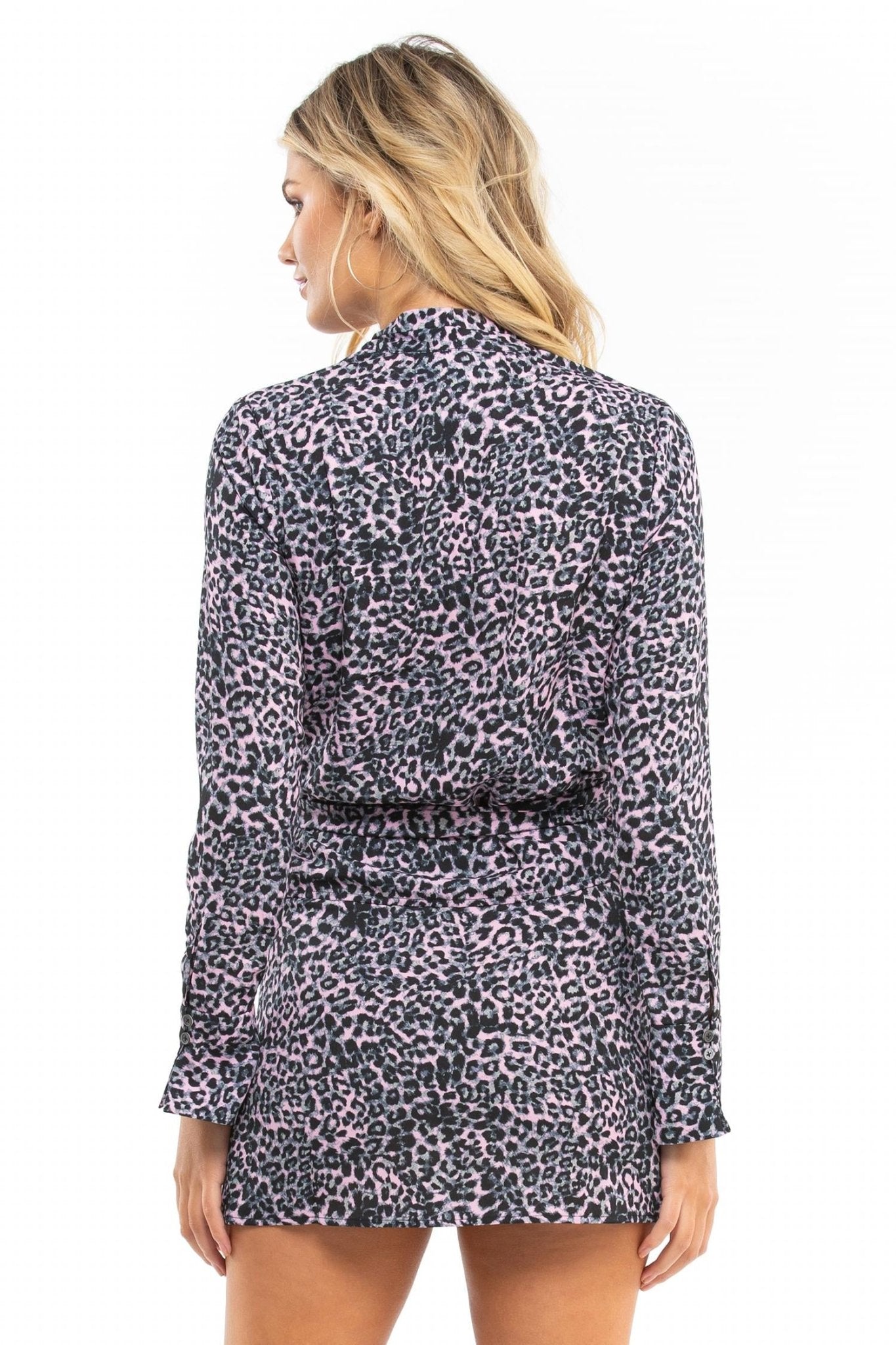 Blue Life - Luna Side Slit Mini Skirt - black - clothing - floral