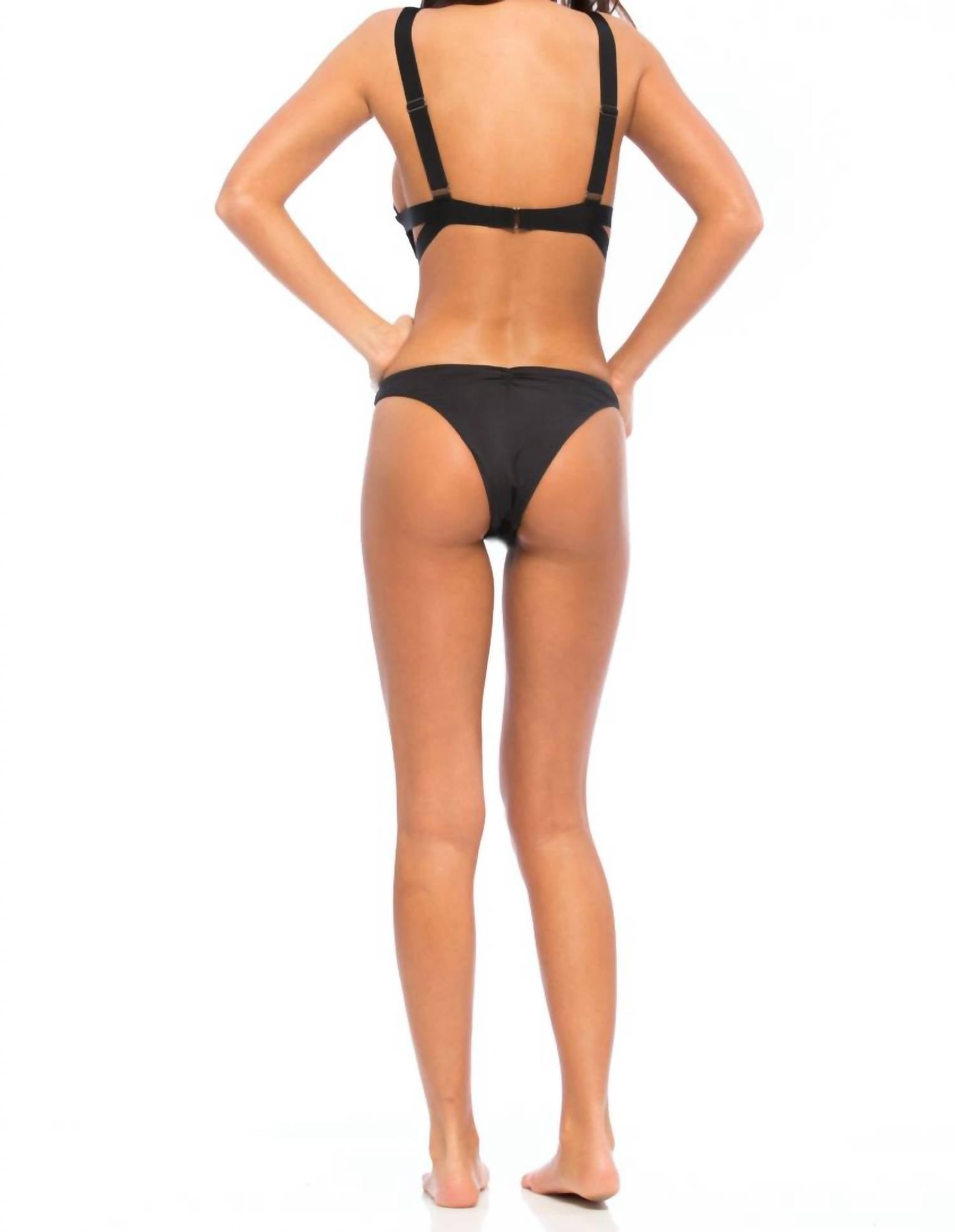 Blue Life - Ribbed Canne We Kiss One Piece - black - clothing - nylon