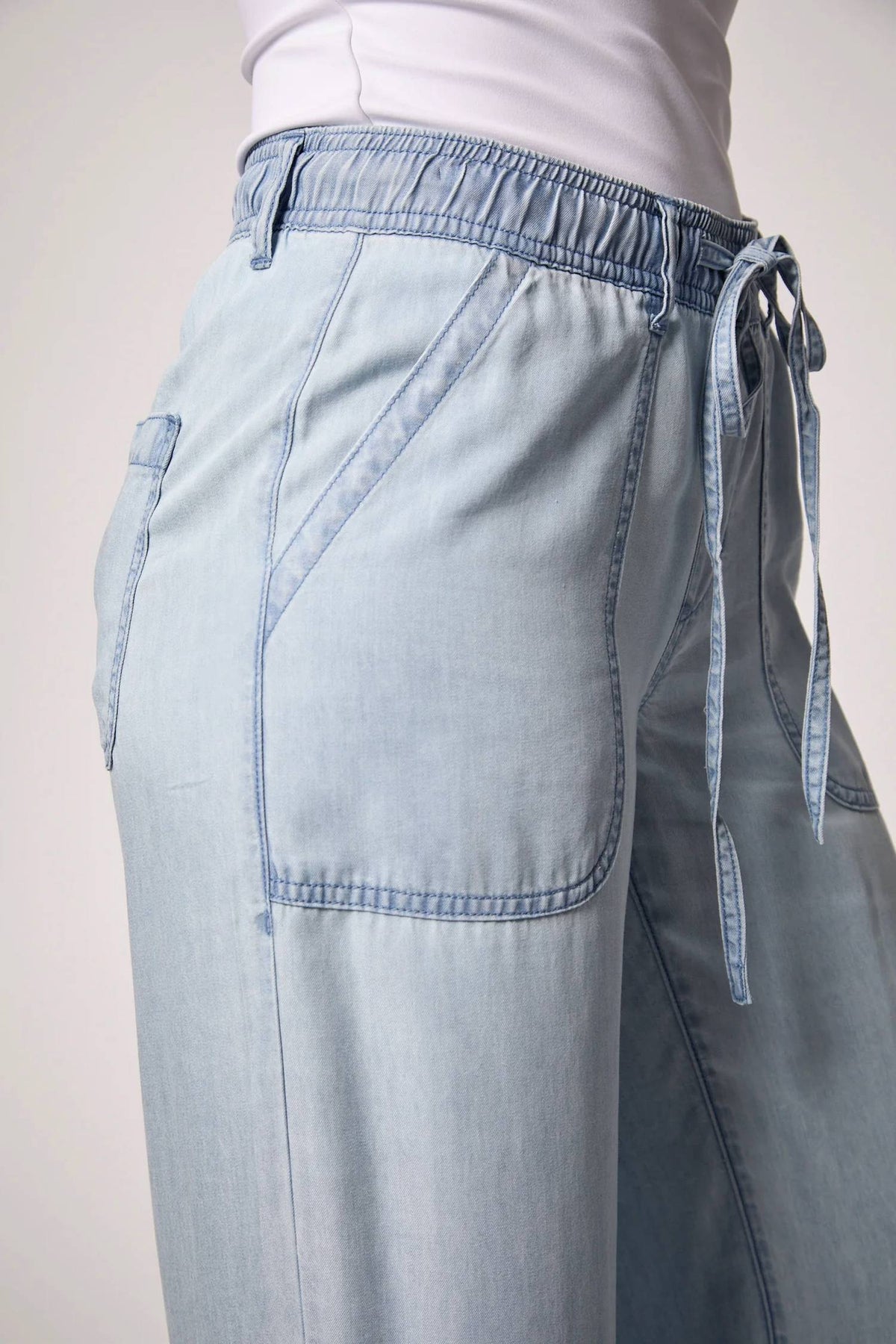 Blue Revival - Scarlet Drawstring Wide Leg Utilty Pants