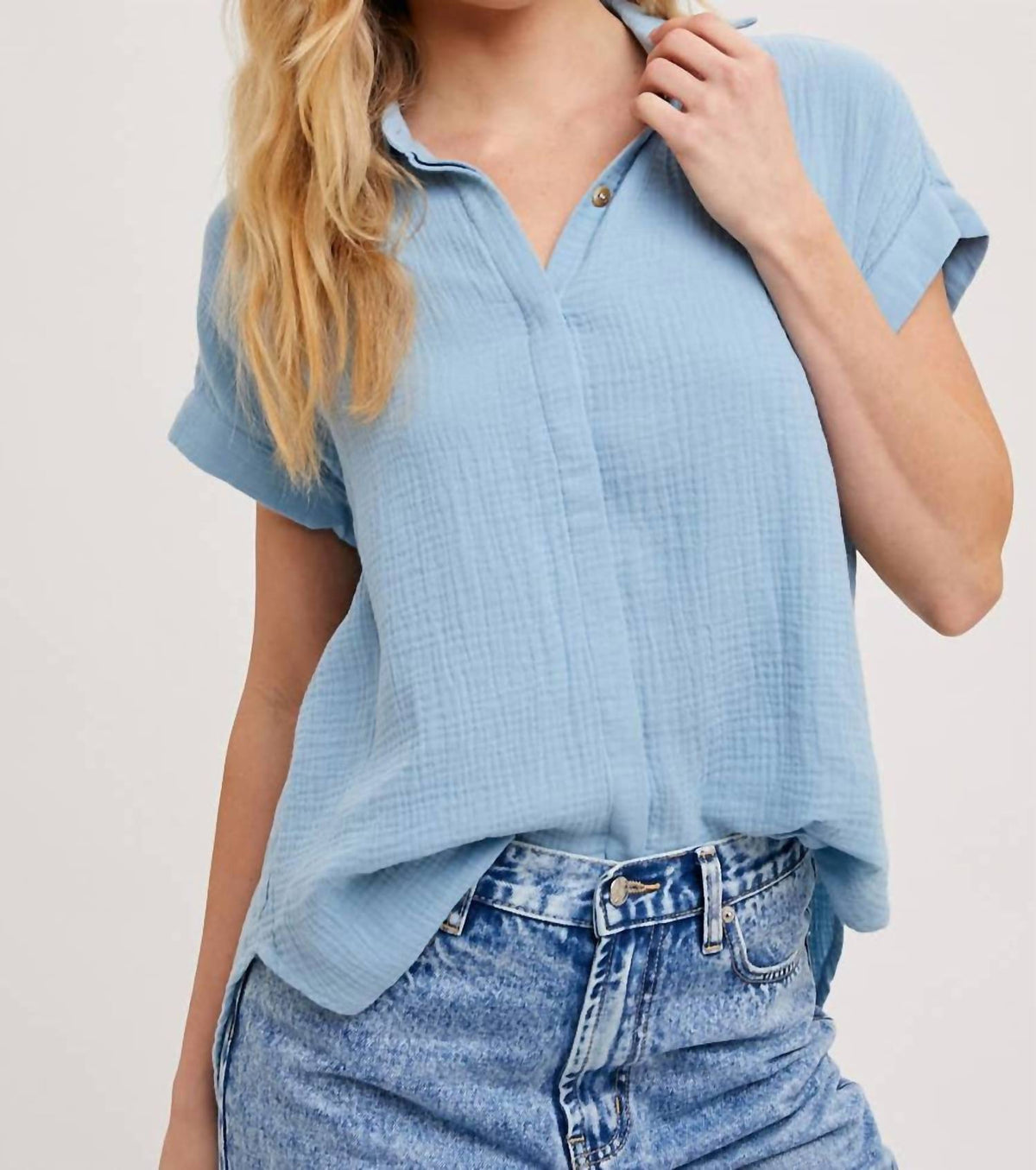 Bluivy - Button Up Cotton Shirt