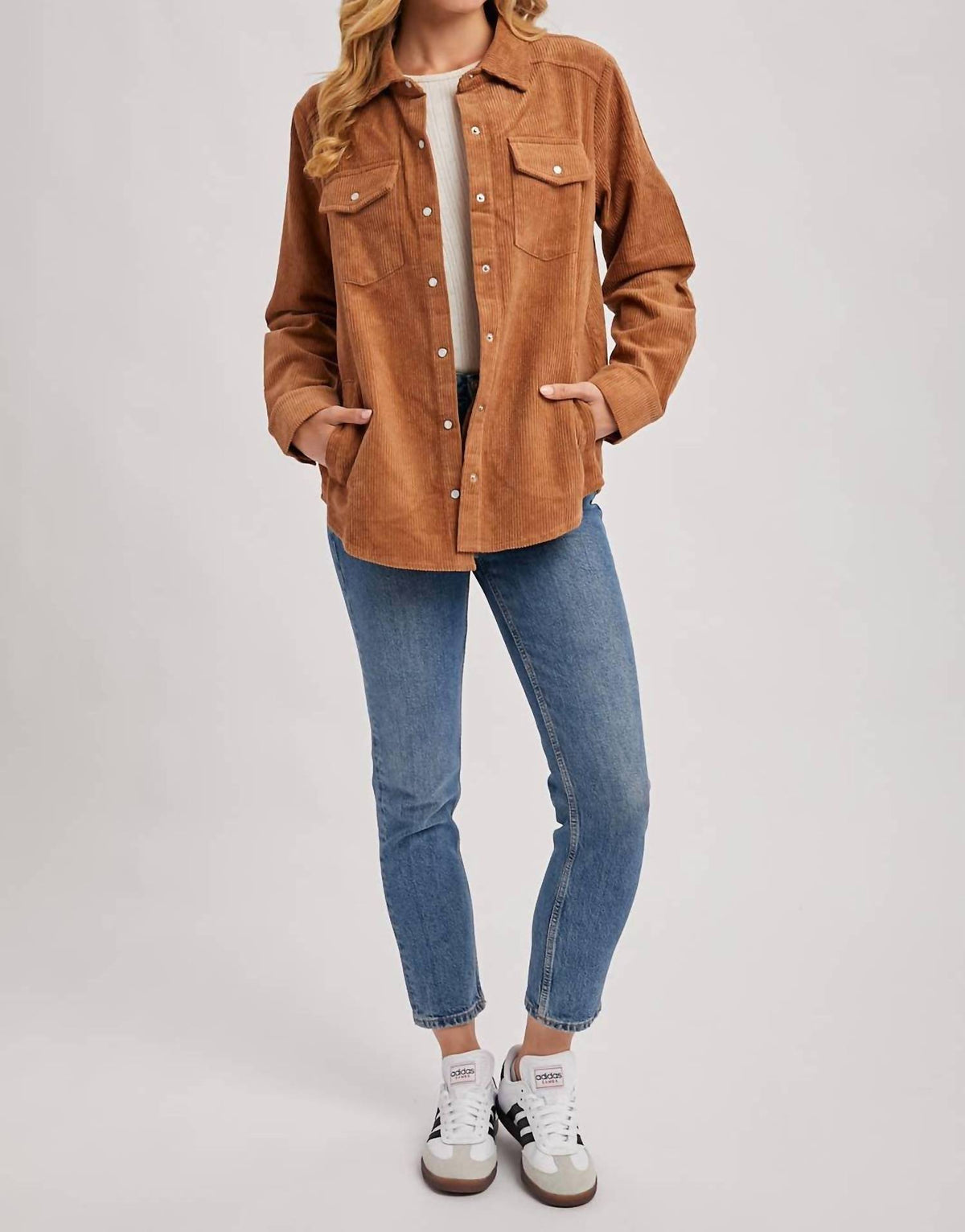 Bluivy - Corduroy Button Down Shacket