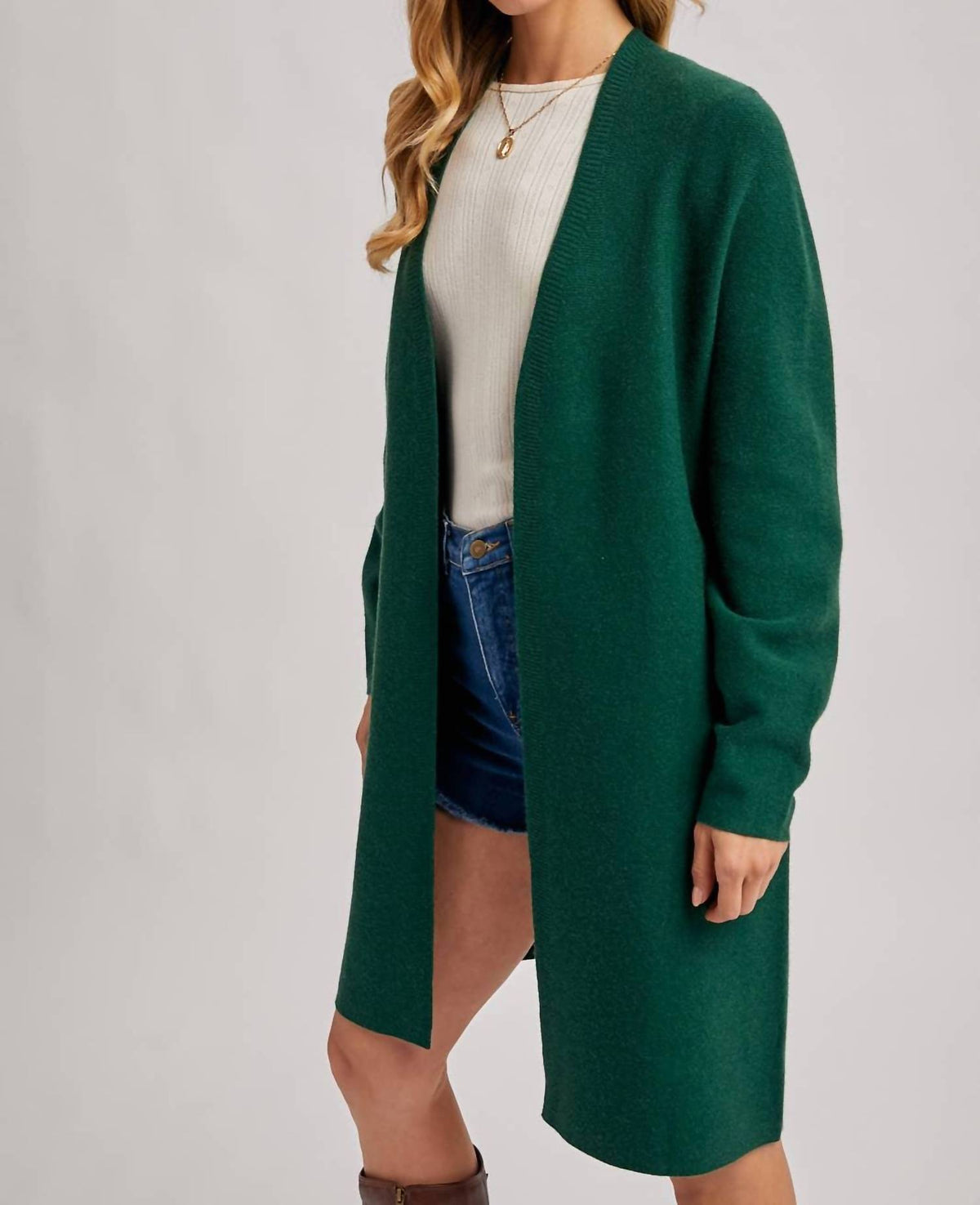 Bluivy - Open Front Knit Layering Sweater Cardigan