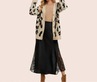 Bluivy - Open Front Leopard Cardigan