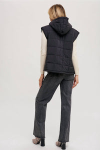 Bluivy - Puffer Zip-Up Hooded Vest