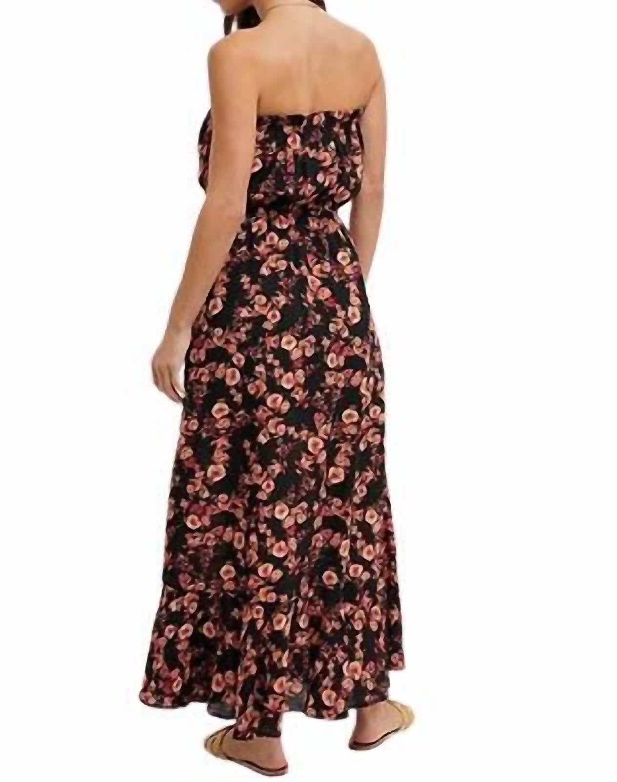 Bluivy - Smocked Ruffle Tiered Dress - black - clothing - dresses