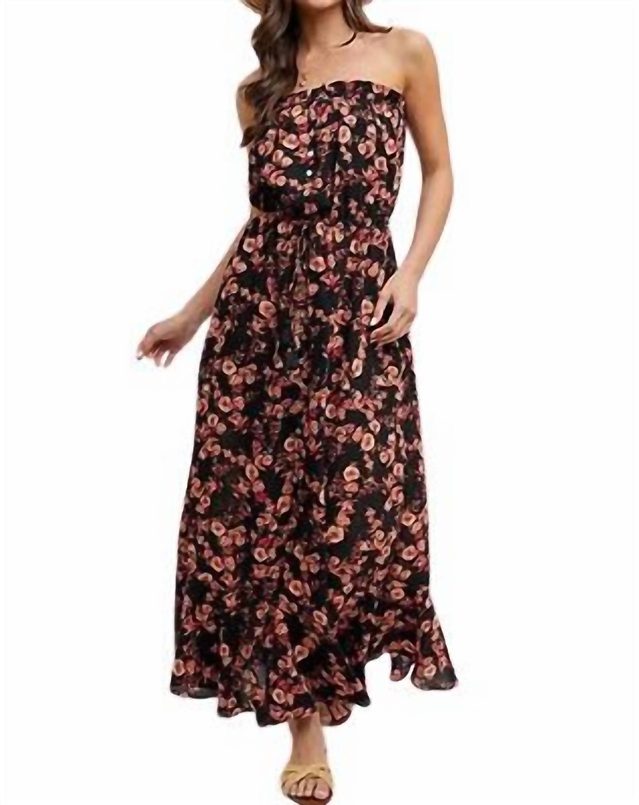 Bluivy - Smocked Ruffle Tiered Dress - black - clothing - dresses