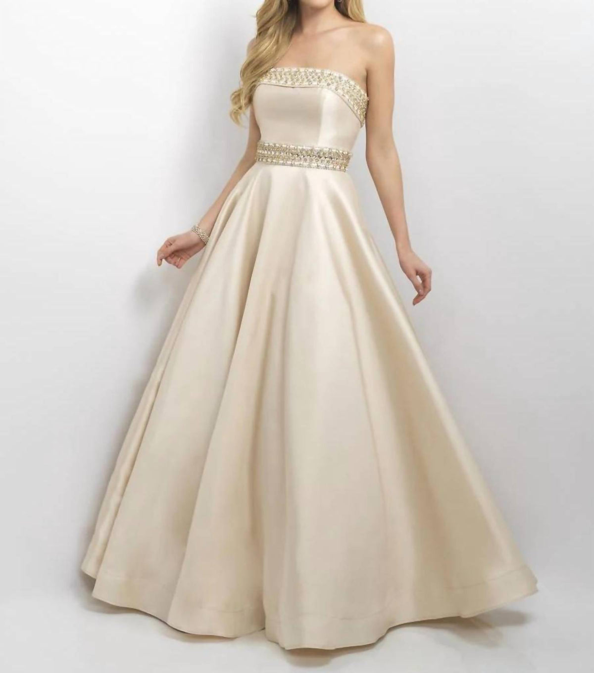 Blush Prom - Mikado Strapless Evening Gown