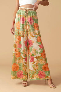 Bns - Boho Bloom Wide-Leg Pants
