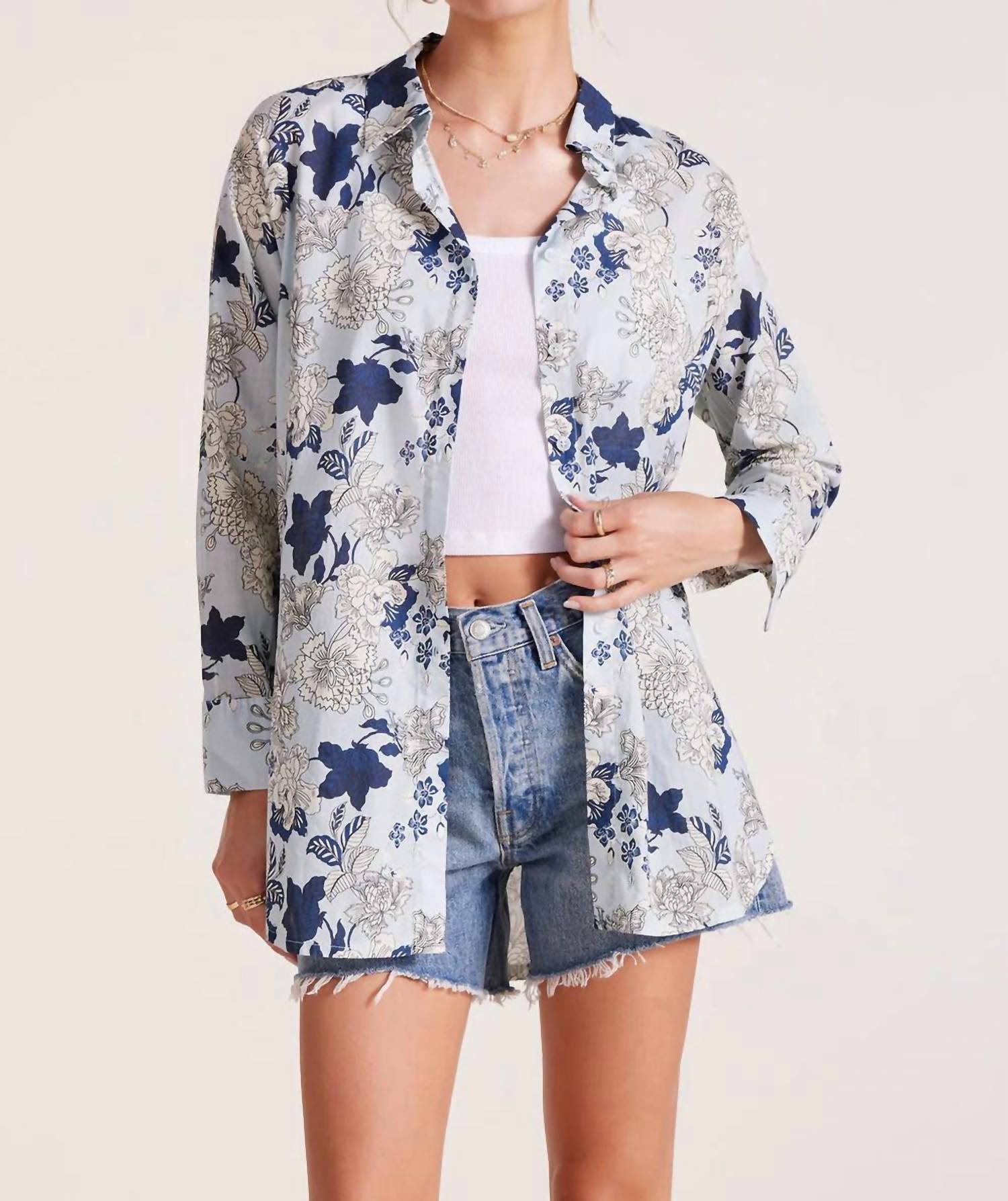 Bobi - Casablanca Tunic - blue - clothing - cotton