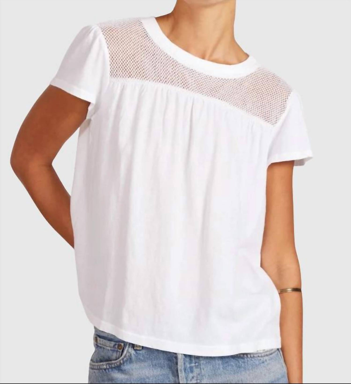 Bobi - Mesh Cap Sleeve Tee