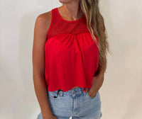 Bobi - Mesh Sweetheart Tank Top