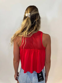Bobi - Mesh Sweetheart Tank Top