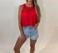 Bobi - Mesh Sweetheart Tank Top