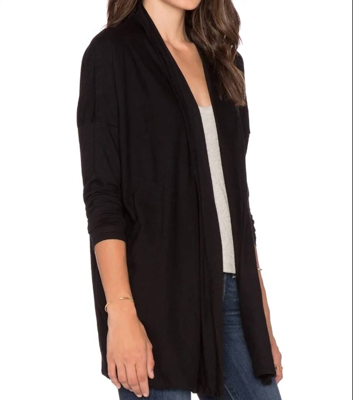 Bobi - Rib Mix Open Cardigan