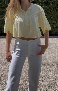 Bobi - V Yoke Henley Blouse