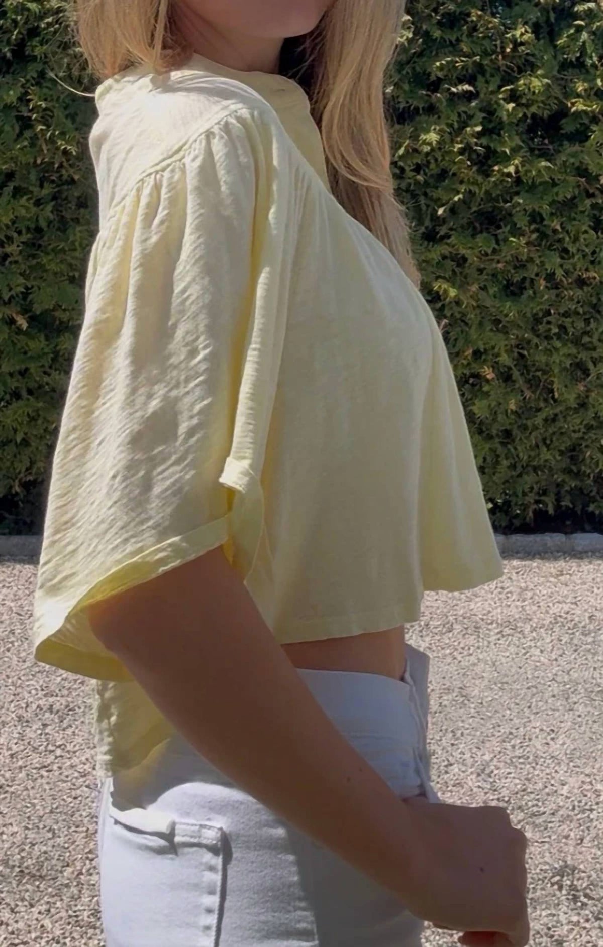 Bobi - V Yoke Henley Blouse