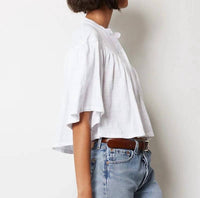Bobi - V Yoke Henley Blouse