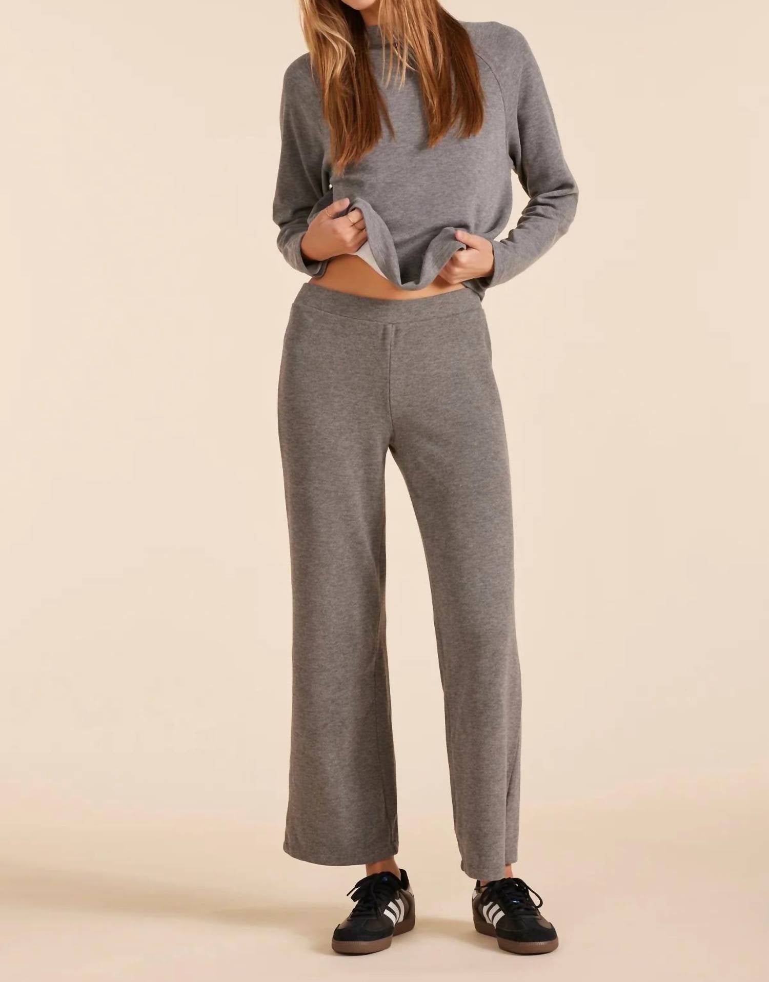 Bobi - WIDE LEG PANTS - clothing - grey - pants