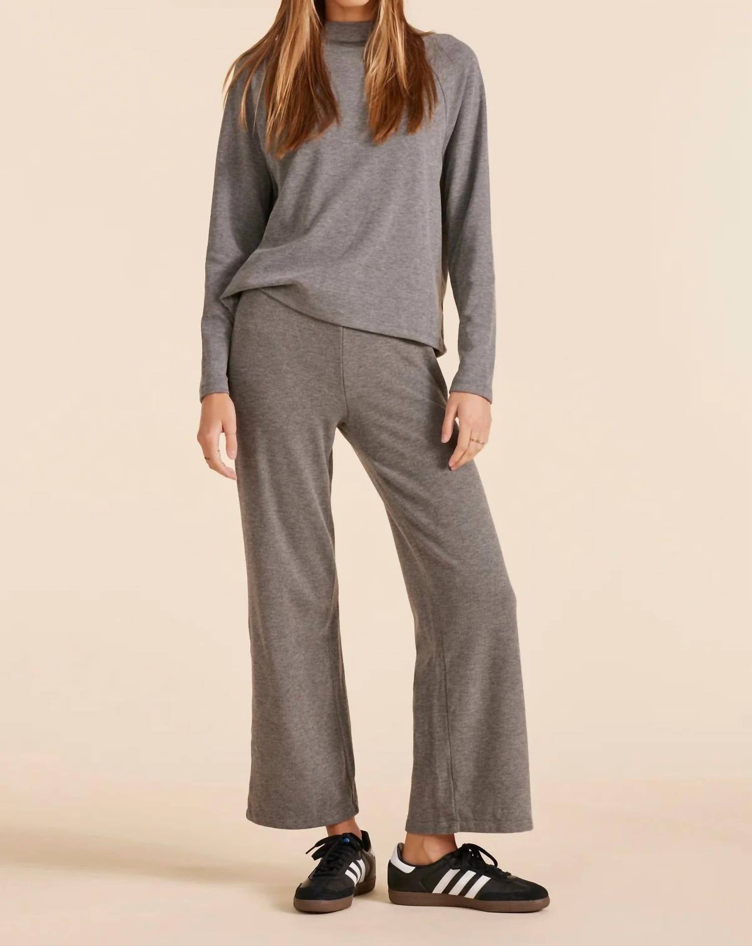 Bobi - WIDE LEG PANTS - clothing - grey - pants
