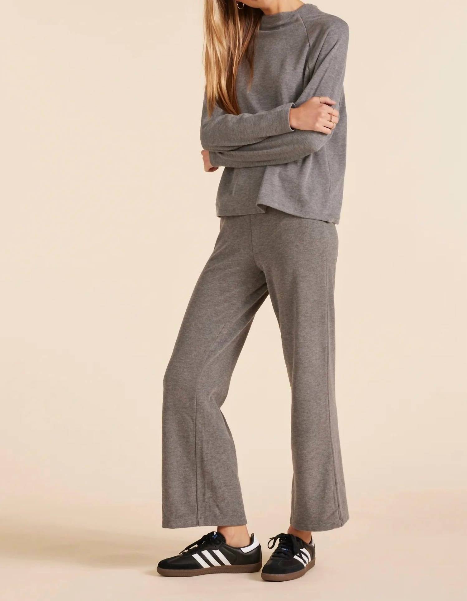 Bobi - WIDE LEG PANTS - clothing - grey - pants