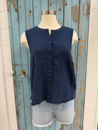 Bobi - Women's Button Front Tank Top